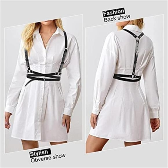 Women\'s Body Waist Belt Vest Punk Leather Belt For Dresses main image 4